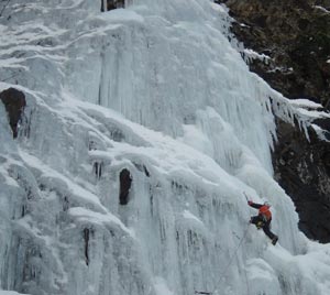 Escalada en cascadas heladas de España