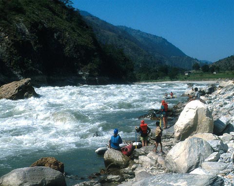 Rafting en el río Sun Kosi, Nepal