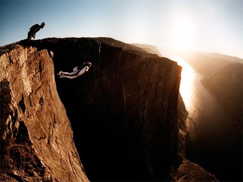 Salto base en Noruega