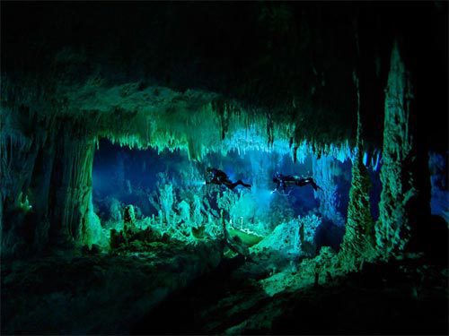 Espeleobuceo en las Bahamas