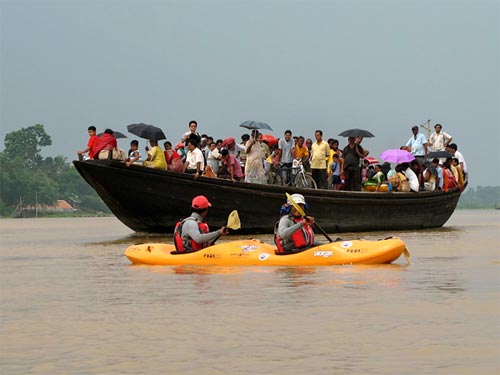 Kayak en el Río Ganges