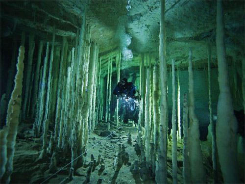 Espeleobuceo en la Cueva Dave, Abaco Islands