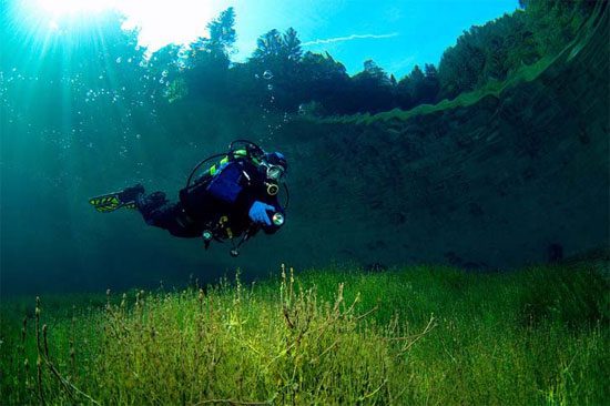 Buceo en Grüner See