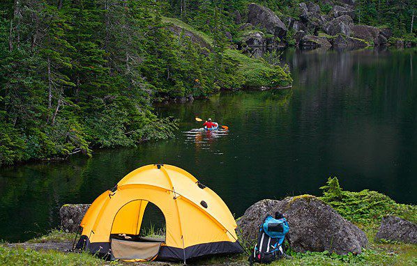 De acampada en plena naturaleza