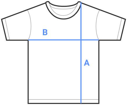 Cómo medir la talla de la camiseta corta unisex